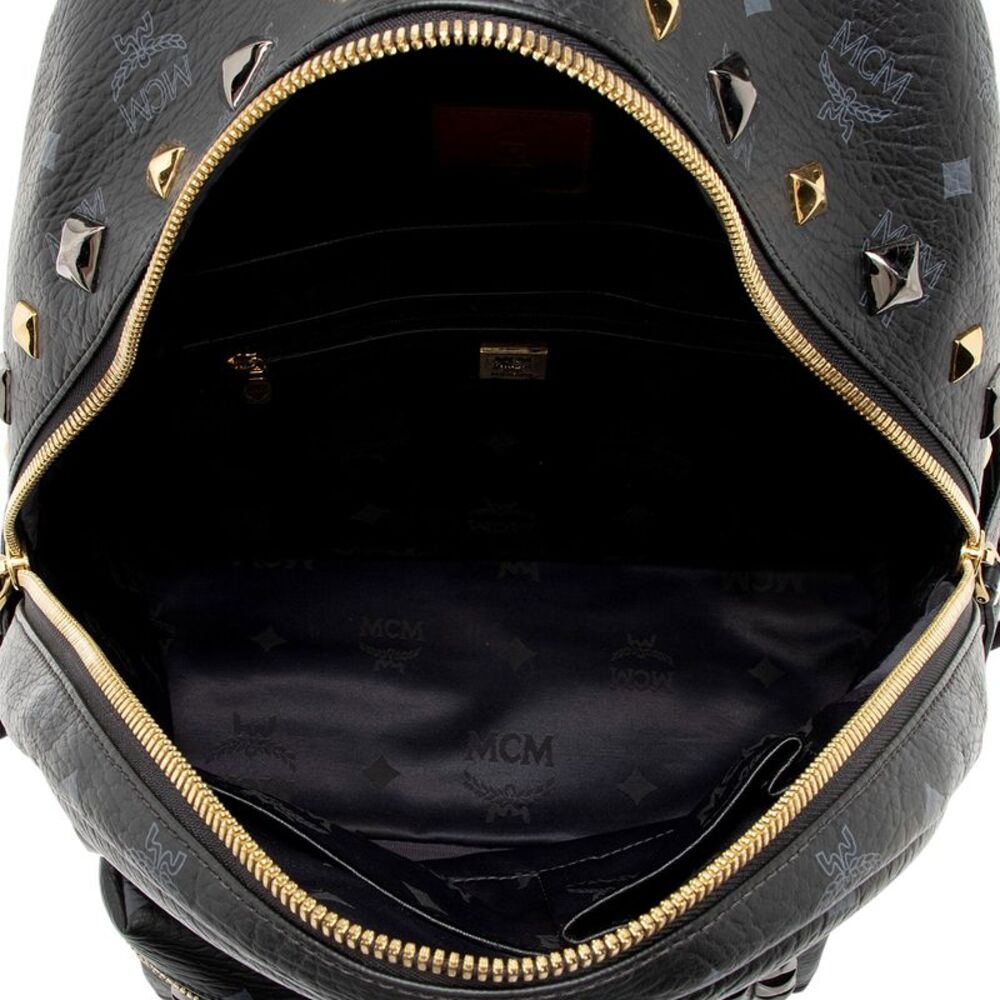 MCM Visetos Studded Stark Medium Backpack - Picture 6 of 12